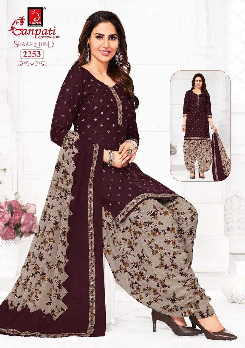 Shaan E Hind Patiyala Vol 11 By Ganpati Cotton Kurti With Bottom Dupatta Wholesale Online